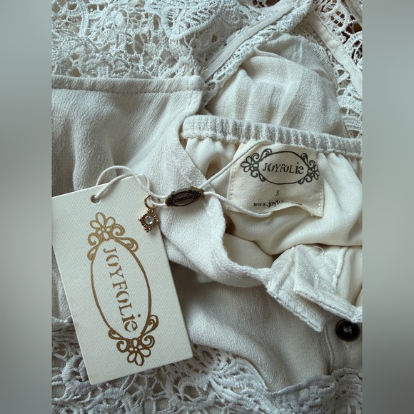 Joyfolie NWT Bohemian Anna Maxi Dress Cream w/Lace Detail Sz S - Picture 5 of 9